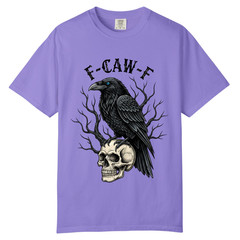 Black Crow F Caw F Skull T shirt, Comfort Colors T Shirt, Unisex Streetwear Tee