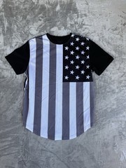 Maxi Milian Tshirt Stars And Stripes 2XL Short Sleeve Black White