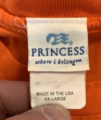 Princess Cruise Panama Canal Souvenir Shirt Men’s XXL Bright Orange Festive