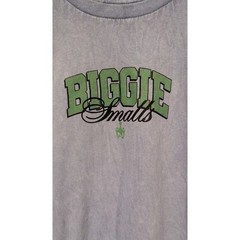 Notorious B.I.G. Biggie Smalls Graphic Tee Size M Blue Mineral Wash Rap Shirt