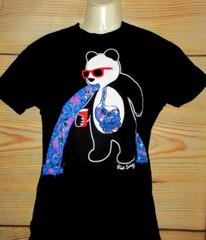 MENS RIOT SOCIETY PANDA BEAR BLACK T-SHIRT SIZE M