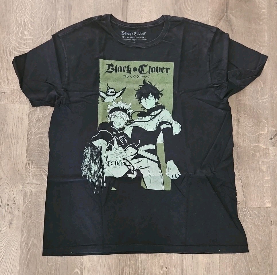 Black Clover T-shirt Yuno Yami Luck Anime Size XL