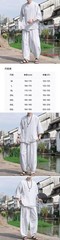Retro Chinese Style Men’s 3/4 Sleeve Shirt Top Ankle Pants Casual Loose 2pcs Set