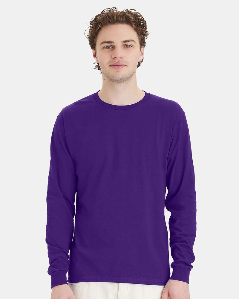 Hanes Essential-T Long Sleeve T-Shirt 5286 Size M (12 Pack)