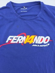 Mclaren Fernando T-Shirt Men Large Blue F1 Formula Graphic Tee.#43495