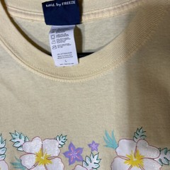 Vintage Summer Floral TShirt Adult Large Yellow Hawaiian Grandmacore Y2K 90s