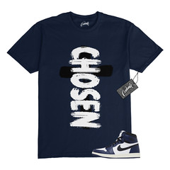 1 Midnight Navy Black White Sail Retro High OG T Shirt to Match CHOSEN Jordan