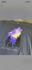 The Duck Co Great Wolf Lodge Blue Graphic Print Crew Neck Short Sleeve T-Shirt L