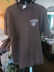 VINTAGE CIRCUS LIQUOR T SHIRT BROWN SIZE LARGE