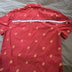 DC Comics The Flash Logo Button-Up Shirt Size XS