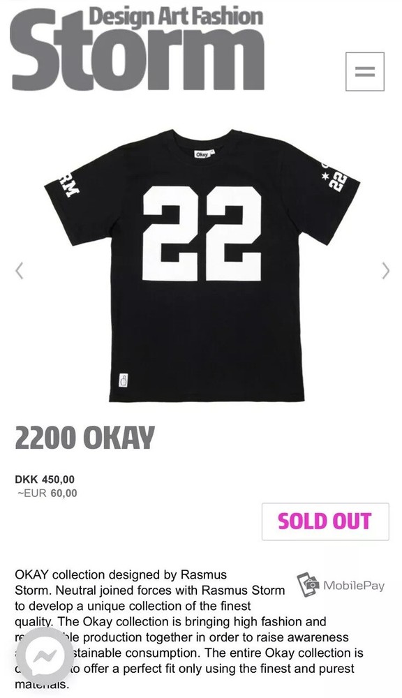 Men Designed Art Fashion Storm 2200 Okay Ramus Storm Sold Out Large Black Shirt