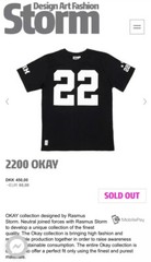 Men Designed Art Fashion Storm 2200 Okay Ramus Storm Sold Out Large Black Shirt