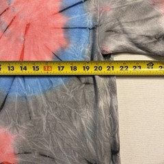 Vintage Tie Dye T Shirt Mens XL Blue Red Gray Anvil Cotton Spiral Tee