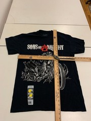 Sons of Anarchy Shirt Medium Black Grim Reaper Motorcycle Vintage Promo Samcro