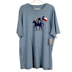 NEW Travis Mathew T Shirt Everything Is Bigger In Texas Blue PimaCotton Mens 2XL