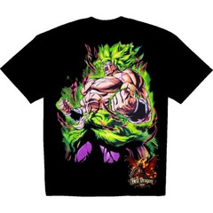 Legendary Super Saiyan Green Broly Colorful Neon glow T-shirt 100% Cotton