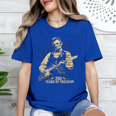 Abraham Lincoln Abe Lincoln Playing Guitar 250 Years Freedom T-Shirt