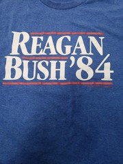 Tultex 241 Reagan Bush ’84 Blue Short Sleeve T-shirt Size XL Eureka Clothing Co
