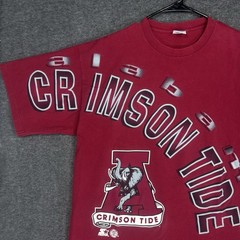 VTG Starter University of Alabama Shirt Mens Red Crimson Tide AOP Made in USA