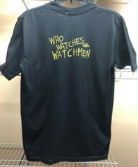 Who Watches The Watchmen Mens DC Comics Superhero Black Cotton T-shirt Small 