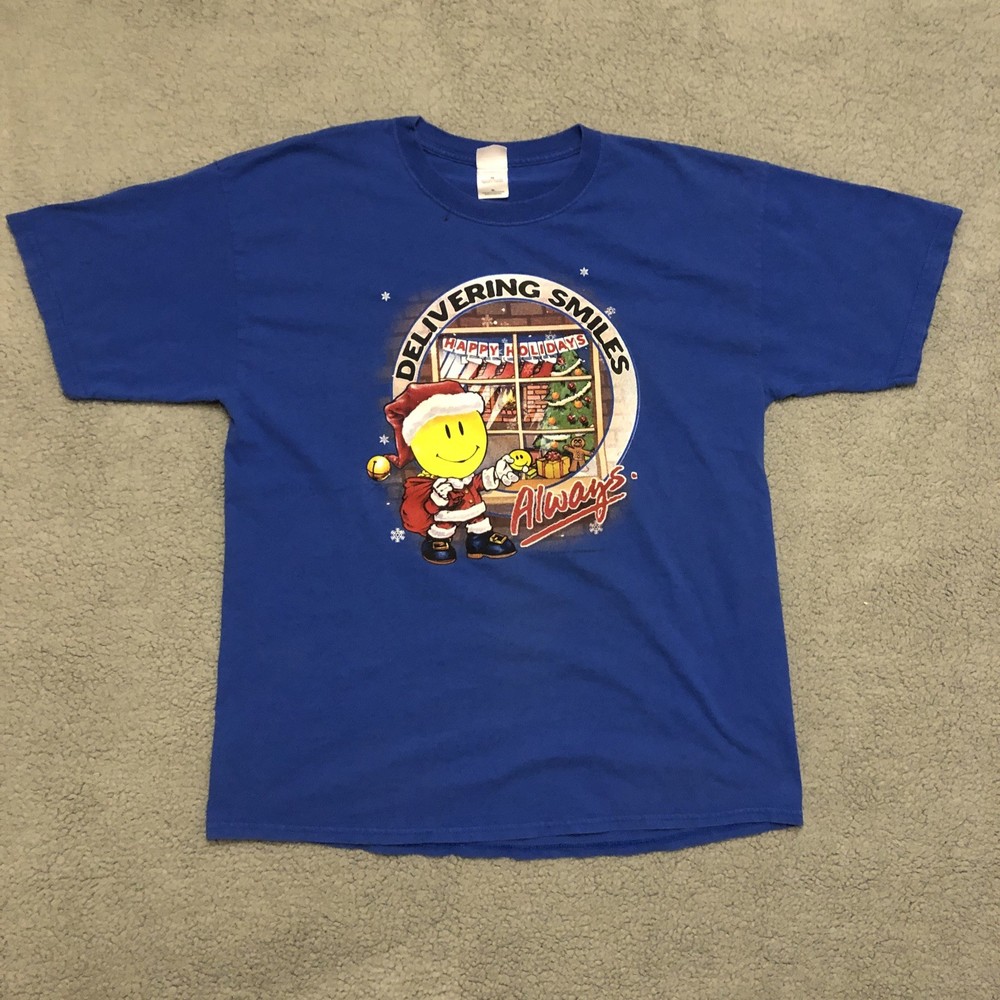 Vintage Walmart Delivering Smiles Christmas T-Shirt Cambridge Ohio Size XL