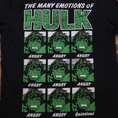 The Many Emotions OF Hulk merch Cartoon Promo Aop Print Tee Cotton, Men`s Size M