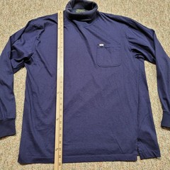 Polo Country Ralph Lauren Shirt Mens Medium Blue Turtleneck Pullover Long Sleeve