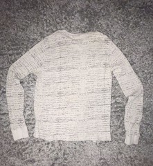 Aeropostale Men’s Long Sleeve Space-Dyed Waffle Knit Thermal Crew Neck Shirt