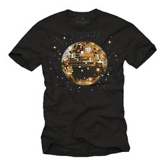 T-Shirt Herren Disco Print – schwarz blau grau Größe S M L XL XXL XXXL XXXXL 5XL