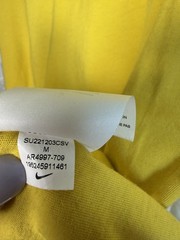 Nike The Nike Tee Mens Yellow Cotton Short Sleeve Medium Embroidered Logo Shirt