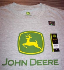 JOHN DEERE Tractors Deer T-Shirt MEN’S SMALL NEW Gray