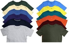 BILLIONHATS 36 Pack of Mens Plus Size Tshirts, Big & Tall, Colorful Packs