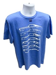 Ford Mustang Muscle Evolution Light Blue T-Shirt