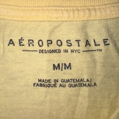 Aeropostale Original Brand Graphic Mens Medium Yellow Logo T Shirt Casual Cotton