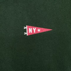 J Crew x Oxford Pennant NY T-Shirt Mens SZ S Green Shirt Academia Preppy College