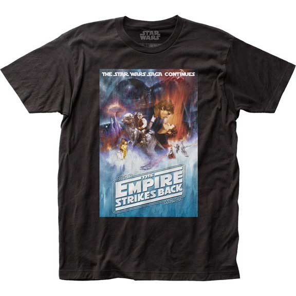 Men’s Star Wars Empire Strikes Back Poster T-Shirt Darth Vader Han Solo – New