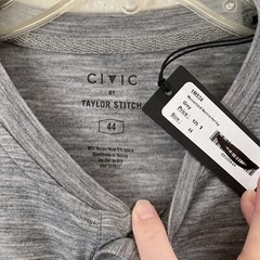 Taylor Stitch Civic The Zaha Henley Merino Wool Heather Gray men’s variety NEW