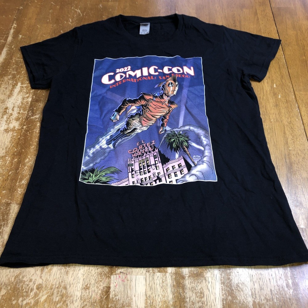 Rocketeer Rare 2022 San Diego Comic Con Shirt Black Size Large