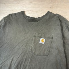Vintage Carhartt Faded Pocket Shirt Large Olive Size XL