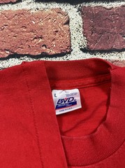 Vintage BVD Blank Red Pocket T-Shirt Men’s Large Single Stitch Made In USA 90s