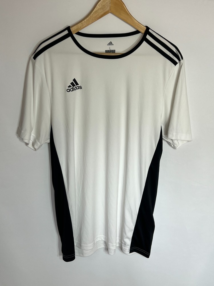 Adidas Entrada 18 T-shirt Climalite Sports | Men’s | White/Black | Large