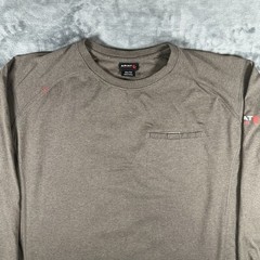 Ariat FR T Shirt Mens 2XL Brown Long Sleeve WorkWear CAT 2 Fire Resistant