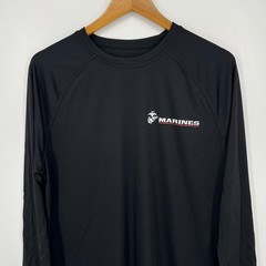 USMC Marines Long Sleeve T-Shirt Men’s Size M Black Moisture Wicking USA NWOT