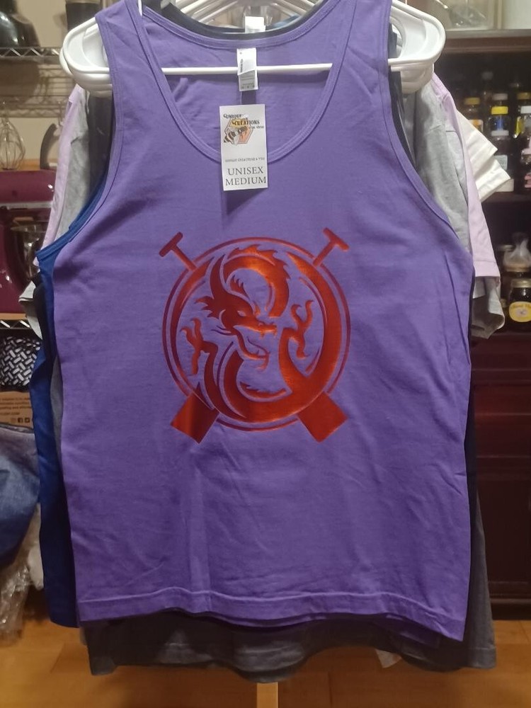 Circle Dragon Red Foil Unisex Tank Dragon Boat Kayak SUP Paddle Surfing Sports