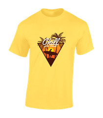 CHILL YOUR MIND MENS T SHIRT COOL SUMMER BEACH CASUAL FASHION DESIGN NEW TOP
