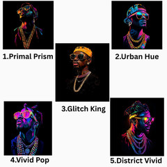 Urban Neon Hip Hop Art Men’s Tee, Comfort Colors T Shirt, Unisex Streetwear Tee