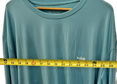 Huk Performance Fishing Men’s Long Sleeve Shirt Blue Size 4XL UPF Sun Protection