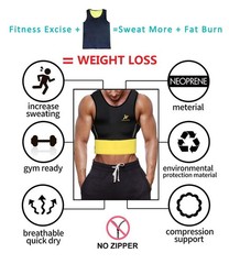Sweat Vest for Men Neoprene Waist Trainer Tank Weighted Vest Waist Trimmer Sa…