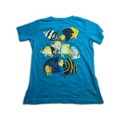 Guy Harvey Men’s Sz S/Wo’s SZ M (36×21) Tropical Life V-Neck Fish Blue Tee Shirt