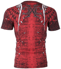Xtreme Couture Affliction Men’s T-Shirt AFTERSHOCK Skull Red Tattoo Biker M-3XL